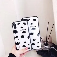 韓国 milk 新品　スクエアミルク 牛乳iPhoneケース