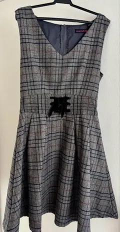 Lovetoxic チェック柄 ノースリーブワンピース L