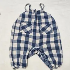 organic zoo チェック柄ロンパース 0-6m