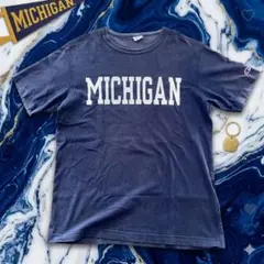 00s vintage Tシャツ Michigan 茄子紺 半袖カットソー - メルカリ