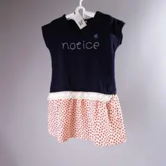 新品未使用 ドッキング ワンピース 100 ネイビー 小花柄 夏のお出かけに◎