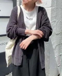 ウィゴー　リネンライクカーディガン