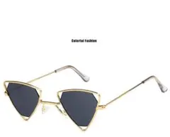 85丸メガネ眼鏡サングラス個性的レトロめがねラウンドゴールド黒ブラック○