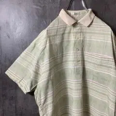 【ヴィンテージ】古着 90s メンズ シャツ ハーフボタン 希少デザイン 1点物のサムネイル