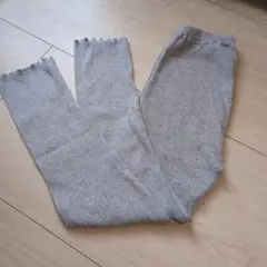 女の子　グレー リブ編み レギンス 140　最終値下げ