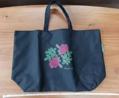 Rose Rose トートバッグ ブラック 薔薇柄