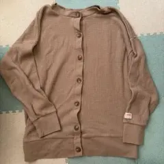 JaVa ワッフルカーディガン ブラウン M