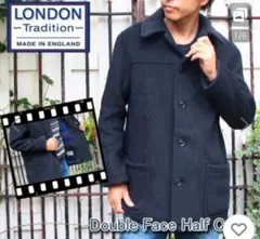 ⭐️最安値⭐️ロンドントラディション メンズ　ハーフコート ネイビー L