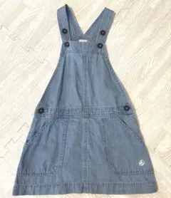 プチバトー デニム ジャンバースカート 5ans/110cm