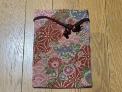 和物　巾着　花柄　裏地あり