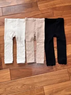 ユニクロ　ベビー レギンス 3色セット 90cm