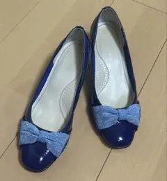 ⭐️お値下げしました。REGAL リーガル　ネイビー エナメルパンプス 23.5
