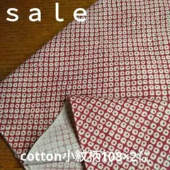 D228◇ｓａｌｅ◇cotton小紋柄2㍍　赤系