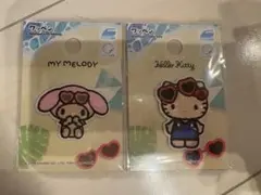 サンリオ 日焼けキティ マイメロ ワッペン 2枚セット