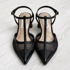 [美品]DIANA ポインテッドトゥTストラップパンプス 21.5 小さめサイズ