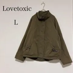 ラブトキシック スタンドカラージャケット ポケットリボン付 裾ドロスト 春【L】