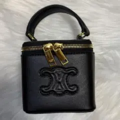 CELINE ミニバッグ ブラック 本革2WAY ハンドバッグ ショルダー