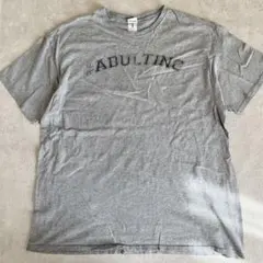 DELTA【L相当】グレー プリント アメリカ古着