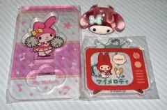 マイメロディ・アクリルキーホルダー　アクリルスタンド　指輪セット