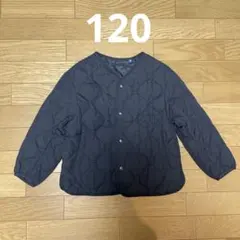 ほぼ未使用　UNIQLO黒 キルティング ジャケット 120cm ブラック