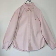 ラルフローレン Ralph Lauren 長袖シャツ　ピンク L　C535