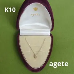 agete K10 ダイヤモンド ネックレス