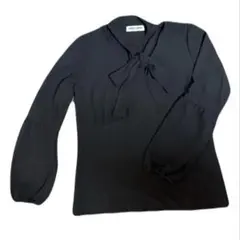 mila schön BLUE LABEL ボウタイブラウス ブラック シアーのサムネイル