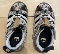 IFME ヒョウ柄 サンダル 16.0 レオパード キッズ 子供 靴 シューズ