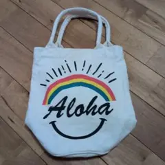 Aloha 虹プリント 筒型トートバッグ