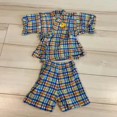 ミキハウス　チェック柄甚平