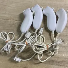 任天堂 Nintendo Wii ヌンチャク4個セット ホワイトシロ