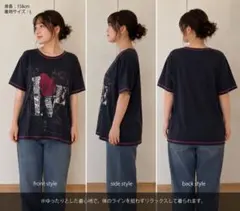 I ❤️ LOVE プリント 半袖Tシャツ　Lサイズのサムネイル