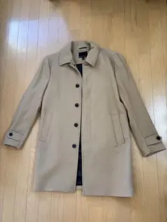 ベージュ ステンカラーコート