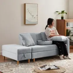 飛騨家具 木製×ファブリック 2人掛けソファ ベンチソファ - メルカリ