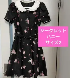 シークレットハニー　花柄　フラワーワンピース　サイズ2