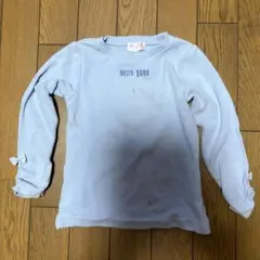 mezzo piano メゾピアノ 長袖Tシャツ カットソー ライトブルー　90