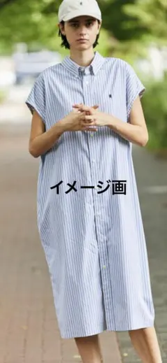 ジムフレックス ストライプ チュニック ワンピース シャツワンピース