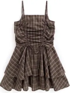 grl dk1357 チェック ワンピース M