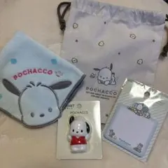 ポチャッコセット（タオル・マグネット・メモ帳・巾着袋）