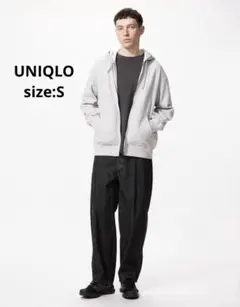 新品・未使用　UNIQLO ユニクロ　ワイドテーパードジーンズ　黒　S