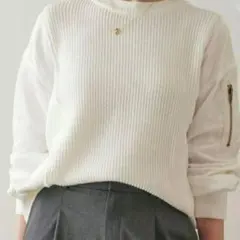 【美品】Jena ジェナ 　 MA-1異素材ニット