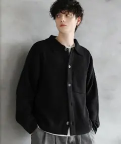 ASTRONOMY ウォッシャブルニットシャツカーディガン