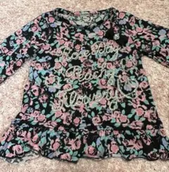 キッズ服　長袖トレーナー　100 薔薇　花柄