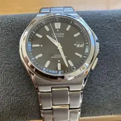 CITIZEN ATTESA チタン　電波時計 ブラック　可動品