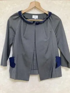 ランバンオンブルー　ノーカラージャケット