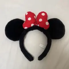 ミニーマウス カチューシャ 赤い水玉