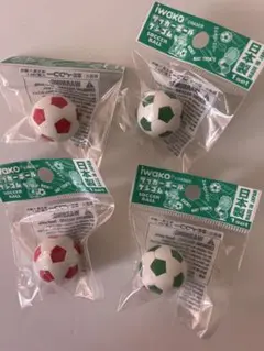 イワコー おもしろ消しゴム サッカーボール 4個セット