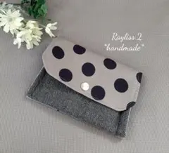 ハンドメイド　マルチポーチ　通帳入れ　カード入れ　お薬手帳入れ