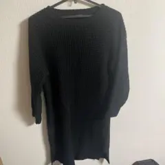 GUワッフルワンピース ブラックSサイズ
