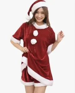 サンタコスプレ衣装 赤 ベルベット